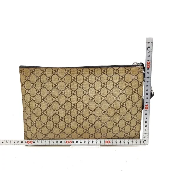 Gucci Angry Cat GG Coated Canvas Clutch Wristlet Large - Picture 3 of 16